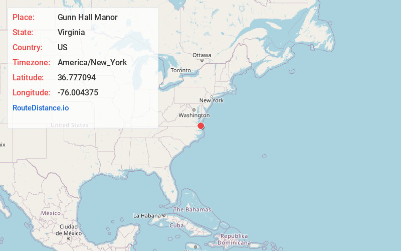 Map of Gunn Hall Manor