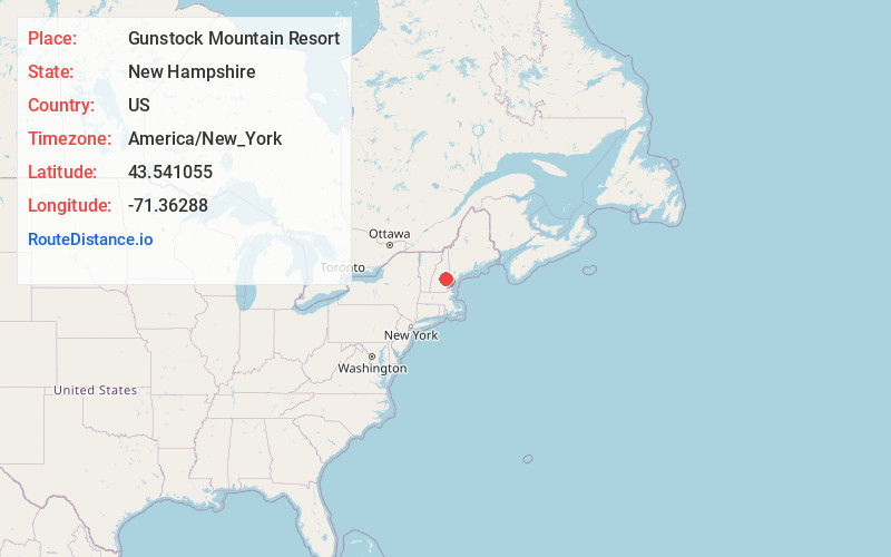 Map of Gunstock Mountain Resort