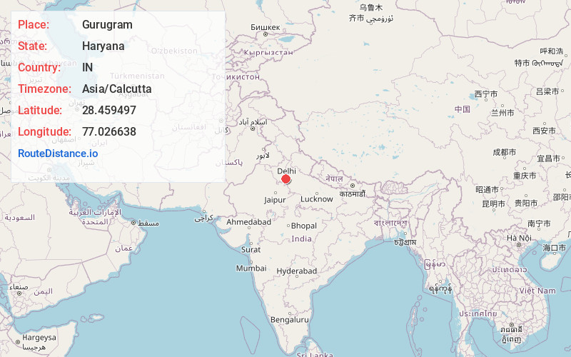 Map of Gurugram
