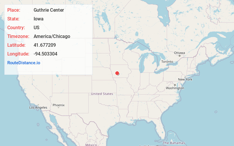Map of Guthrie Center
