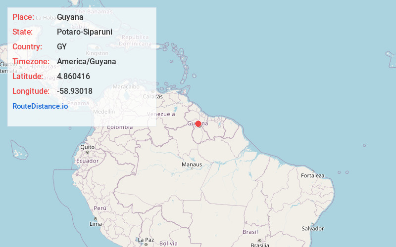 Map of Guyana