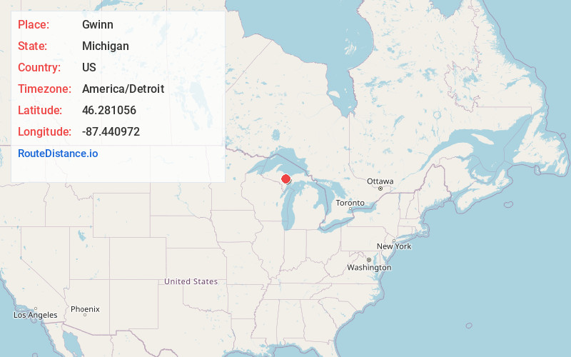 Map of Gwinn