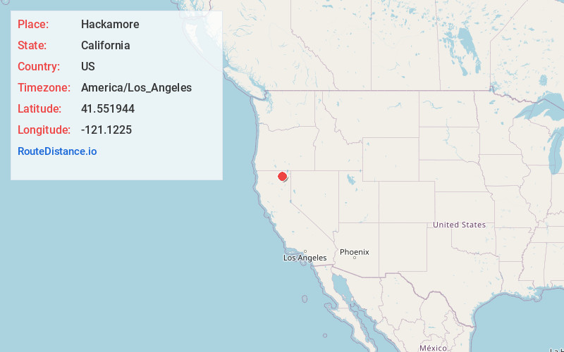 Map of Hackamore
