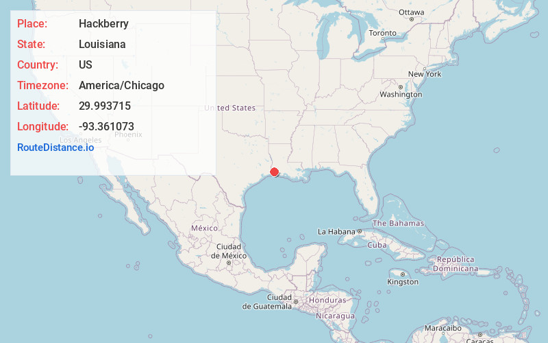 Map of Hackberry