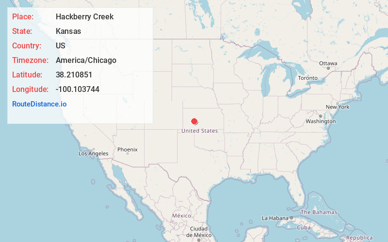 Map of Hackberry Creek