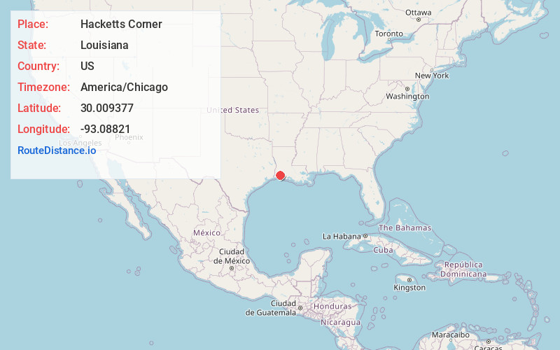 Map of Hacketts Corner