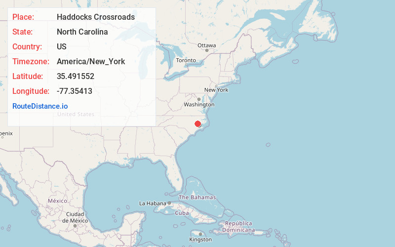 Map of Haddocks Crossroads