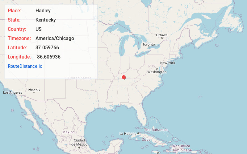Map of Hadley