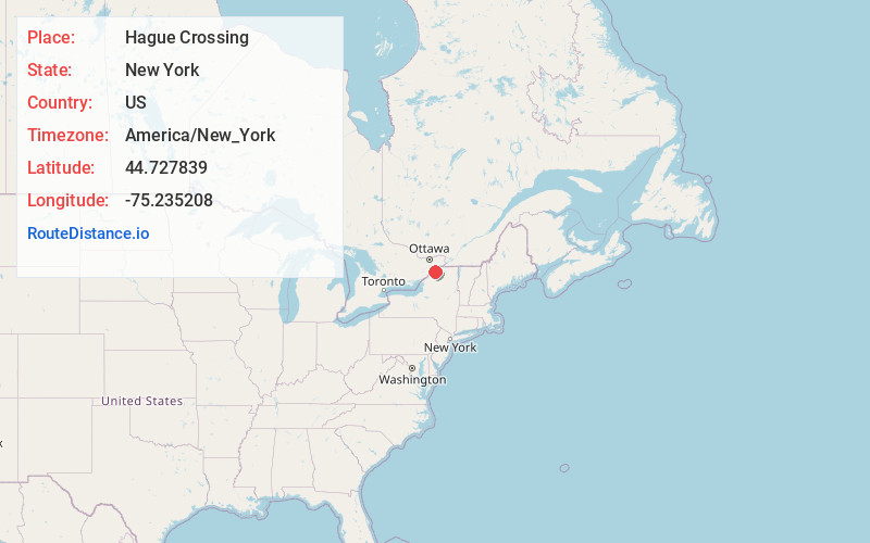 Map of Hague Crossing