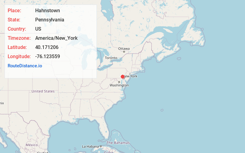 Map of Hahnstown