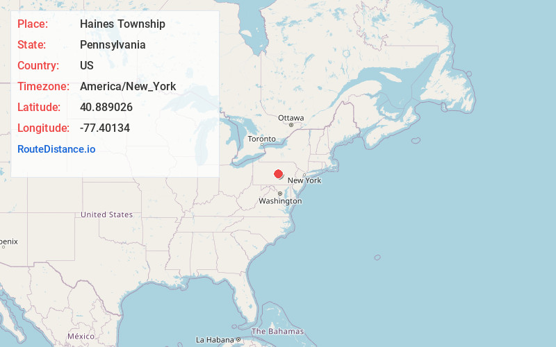 Map of Haines Township