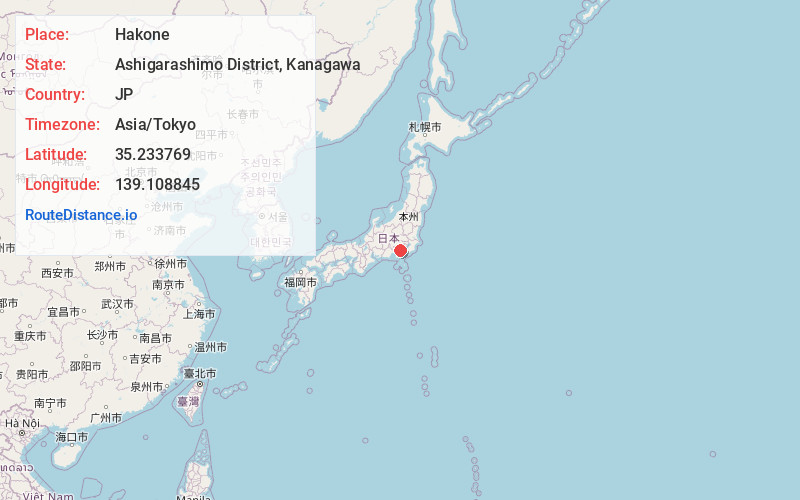 Map of Hakone