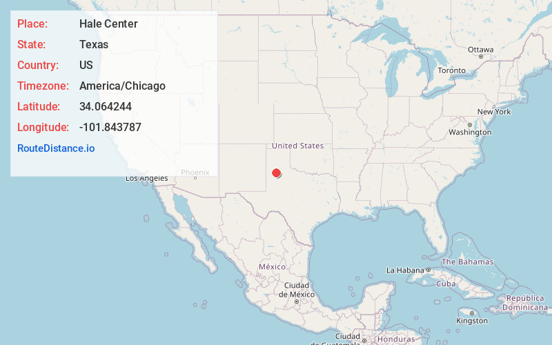 Map of Hale Center
