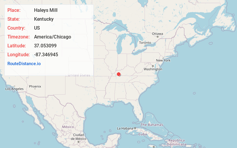Map of Haleys Mill