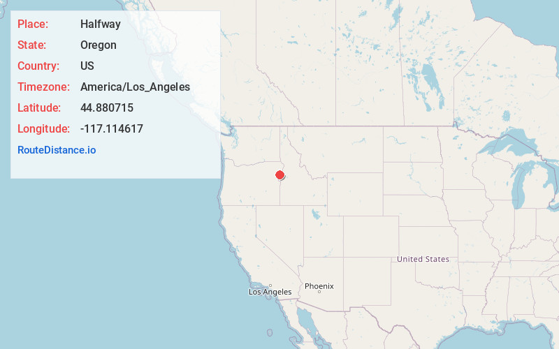 Map of Halfway