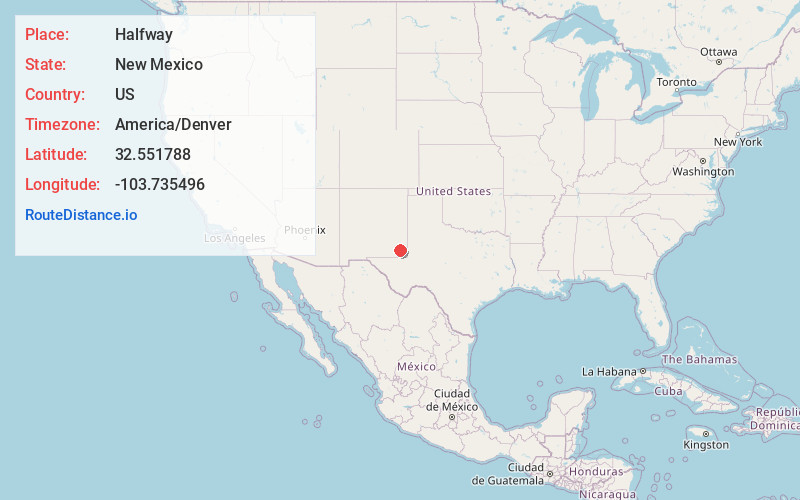 Map of Halfway