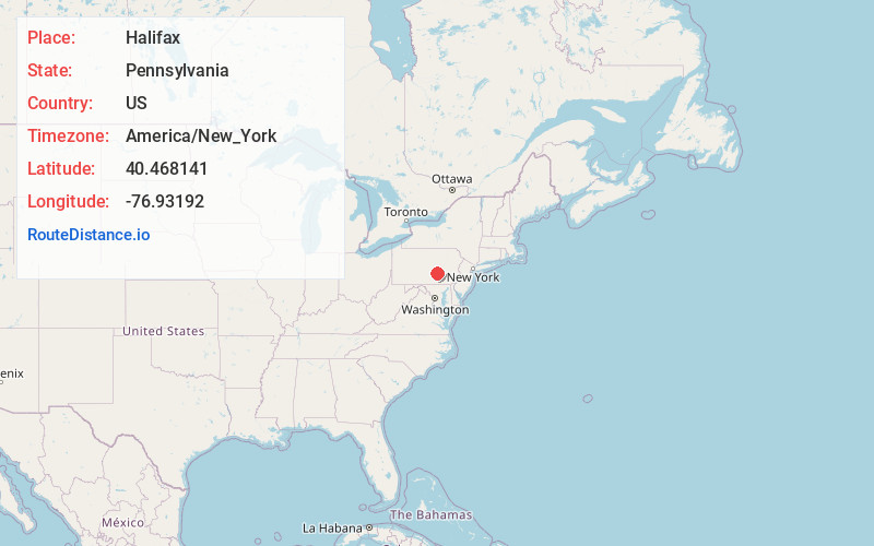 Map of Halifax