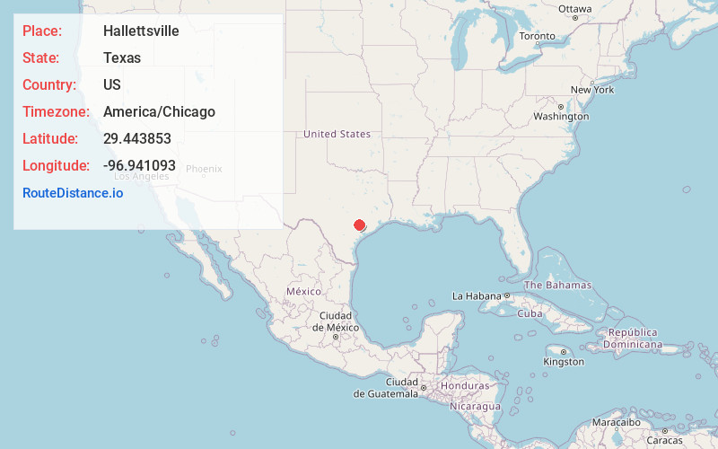 Map of Hallettsville