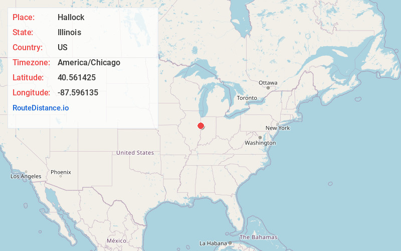 Map of Hallock