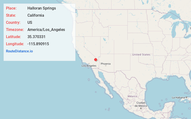 Map of Halloran Springs