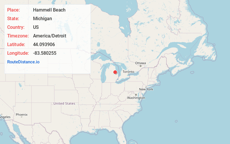 Map of Hammell Beach