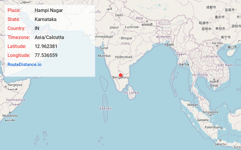 Map of Hampi Nagar
