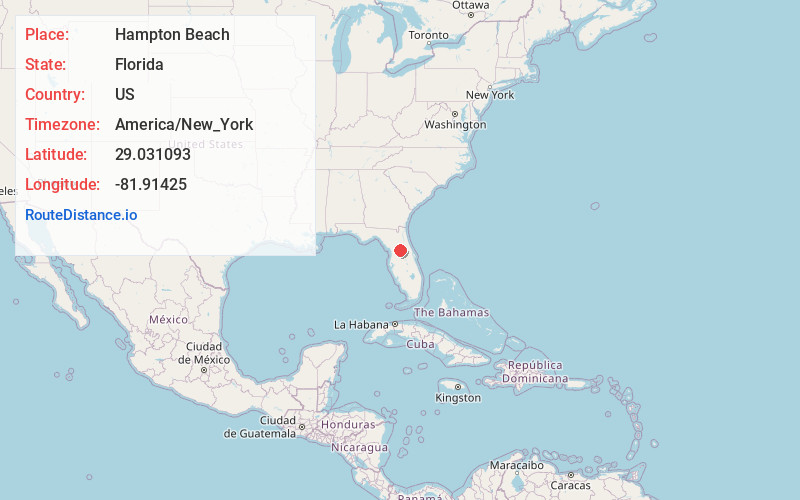 Map of Hampton Beach