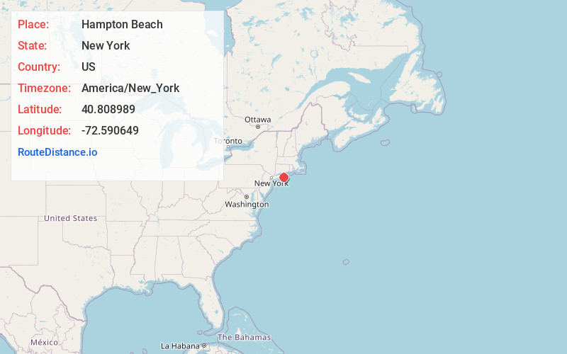 Map of Hampton Beach