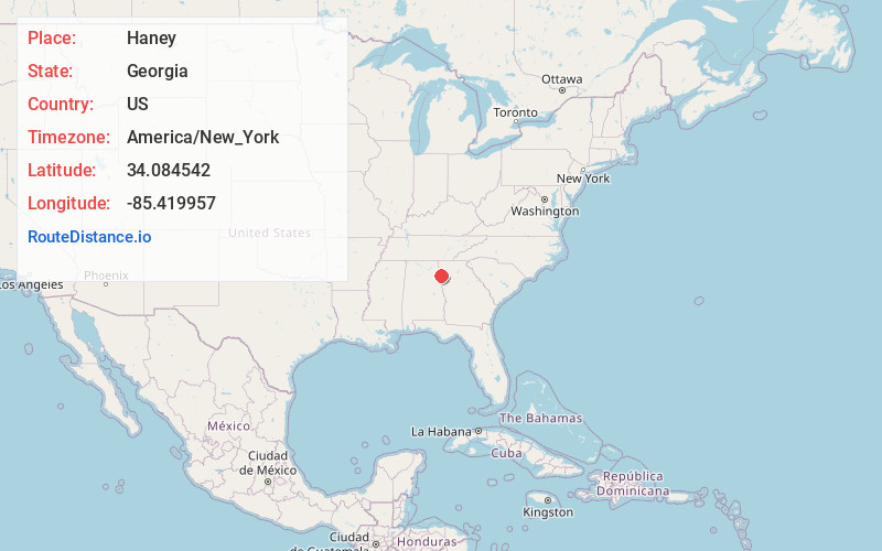 Map of Haney