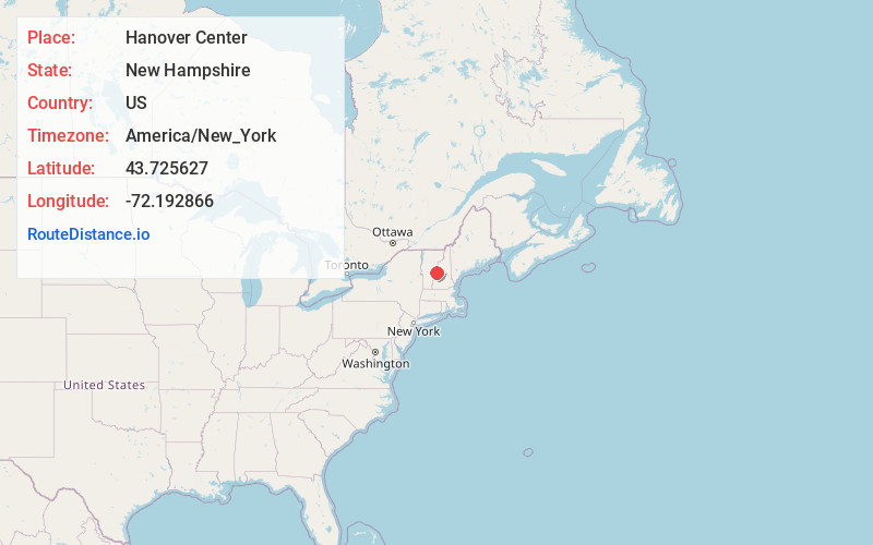 Map of Hanover Center