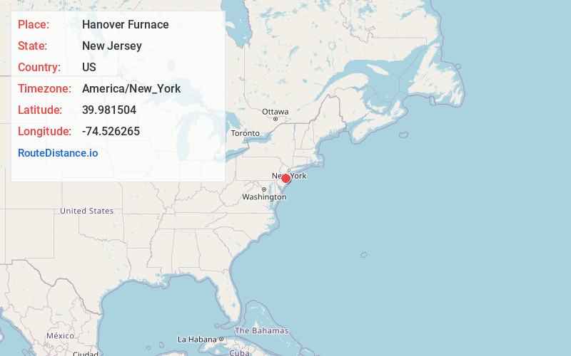 Map of Hanover Furnace