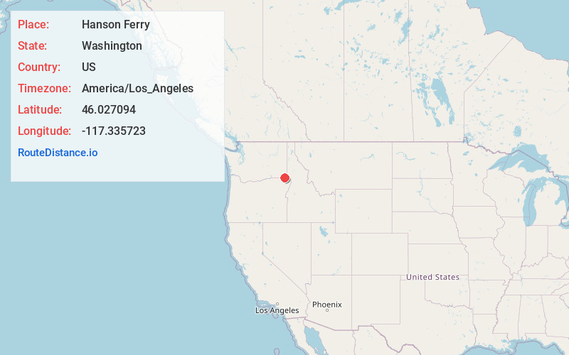 Map of Hanson Ferry