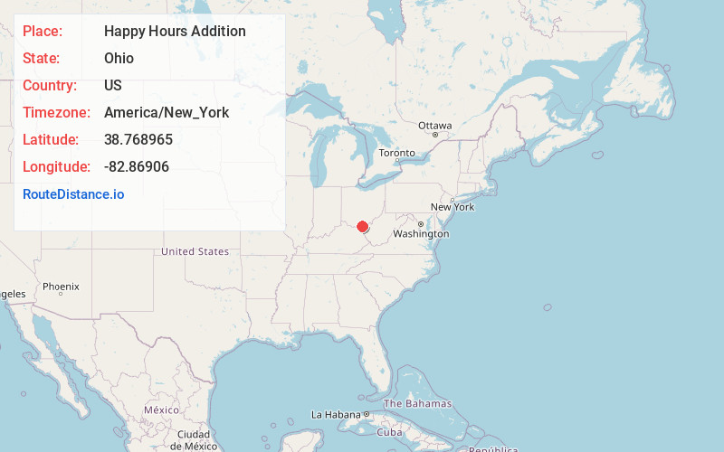 Map of Happy Hours Addition