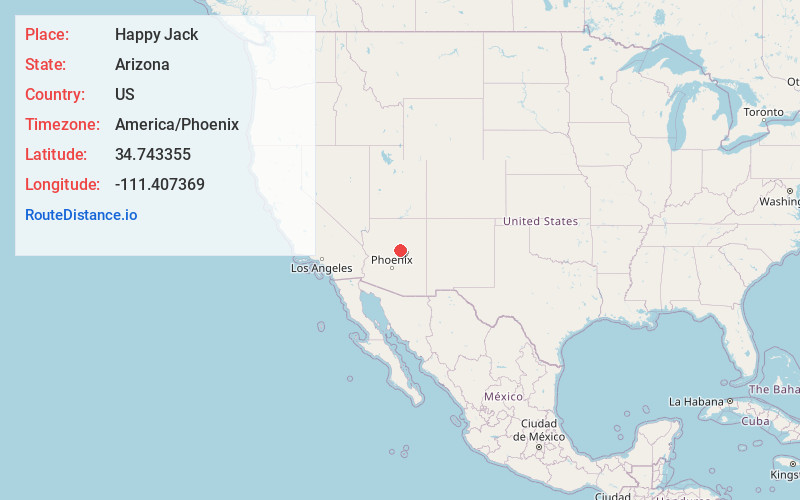 Map of Happy Jack
