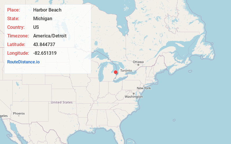 Map of Harbor Beach