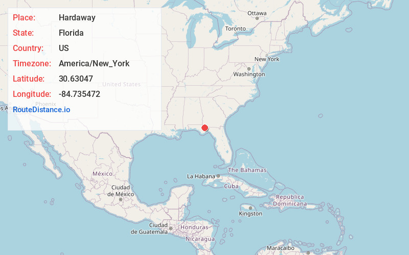 Map of Hardaway