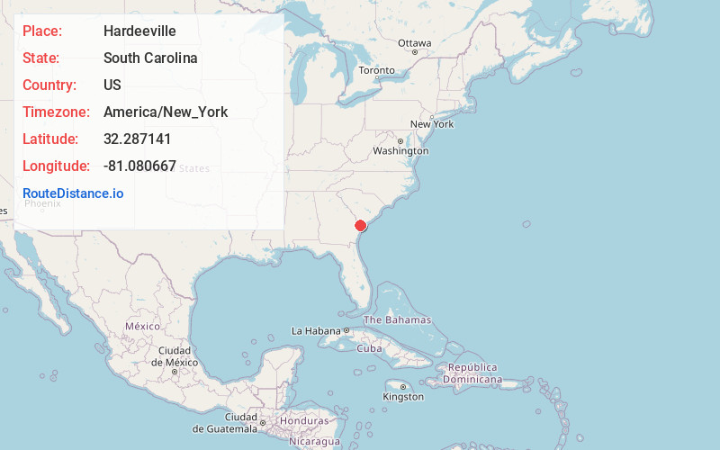 Map of Hardeeville