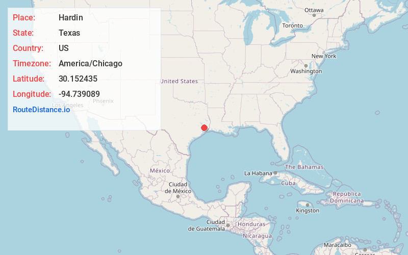 Map of Hardin