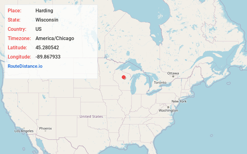 Map of Harding
