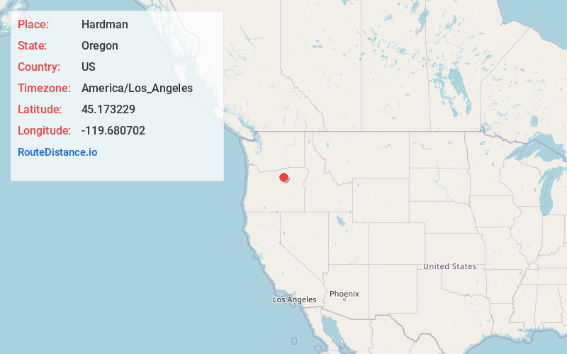 Map of Hardman