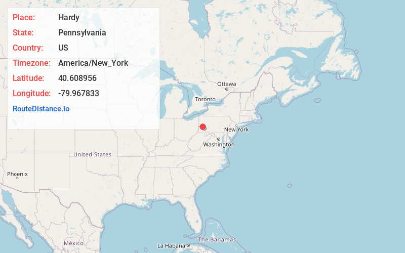 Map of Hardy