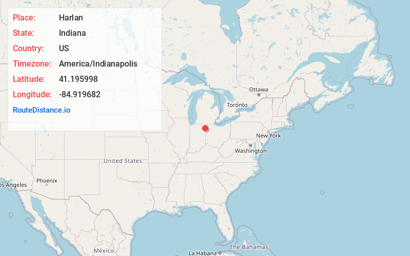 Map of Harlan