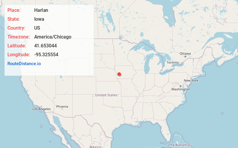 Map of Harlan