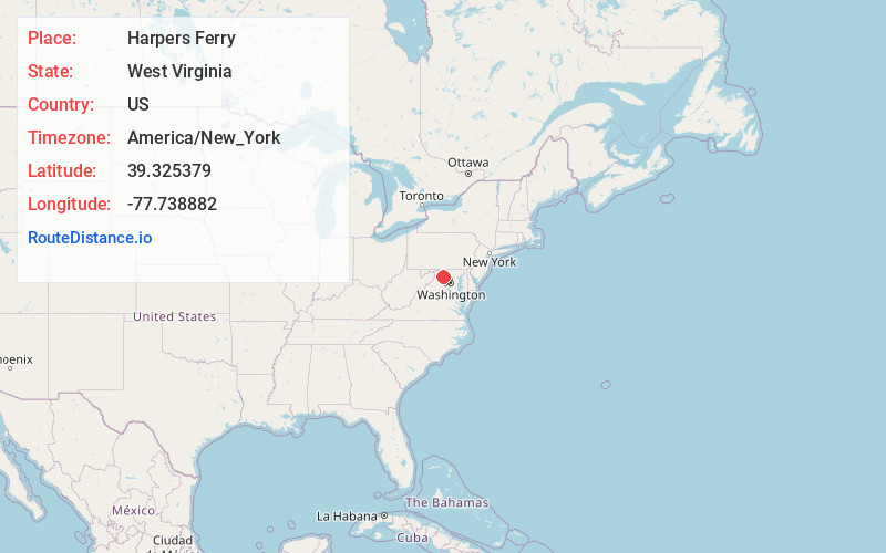 Map of Harpers Ferry
