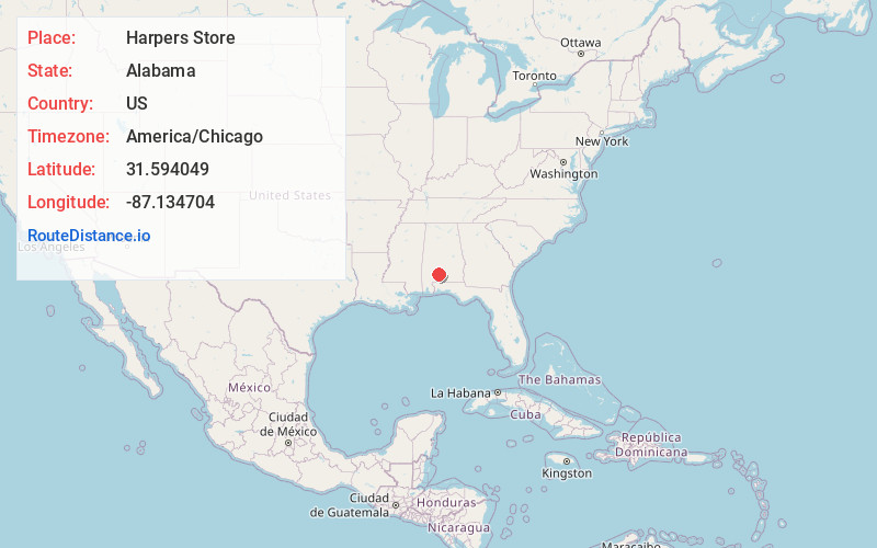 Map of Harpers Store