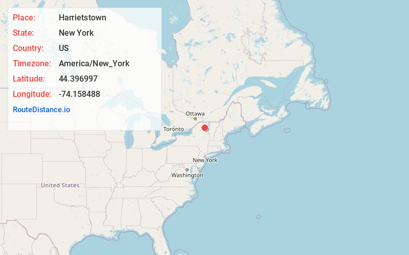 Map of Harrietstown