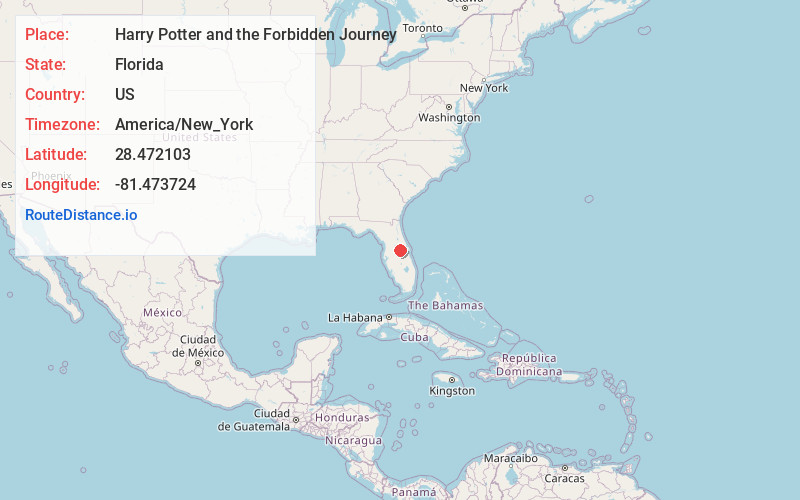 Map of Harry Potter and the Forbidden Journey