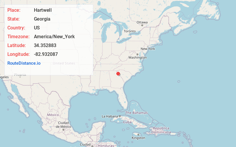 Map of Hartwell