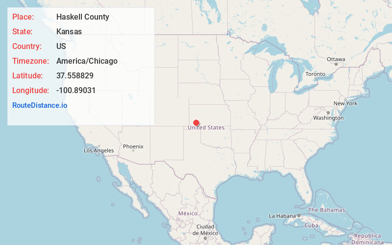 Map of Haskell County