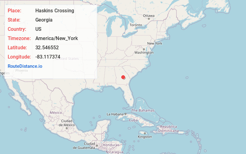 Map of Haskins Crossing